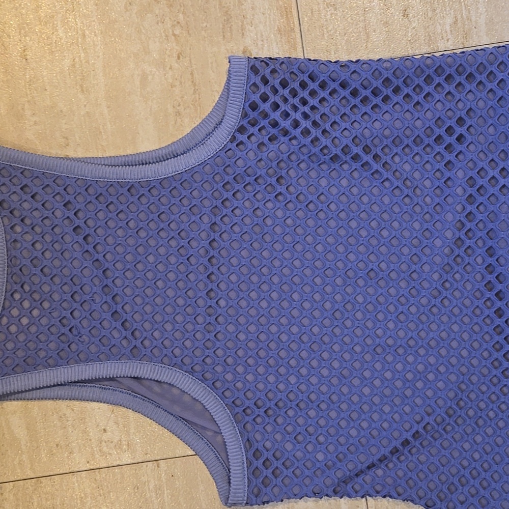 Anthropologie Purple Eyelet Tank Top - Picture 6 of 9